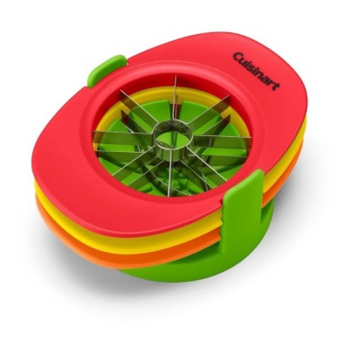 Cuisinart 3-in-1 Precision Fruit Slicers: Stainless Steel & Plastic, Dishwasher-Safe, Nonslip Base, 3 Blades, Kitchen Gadget