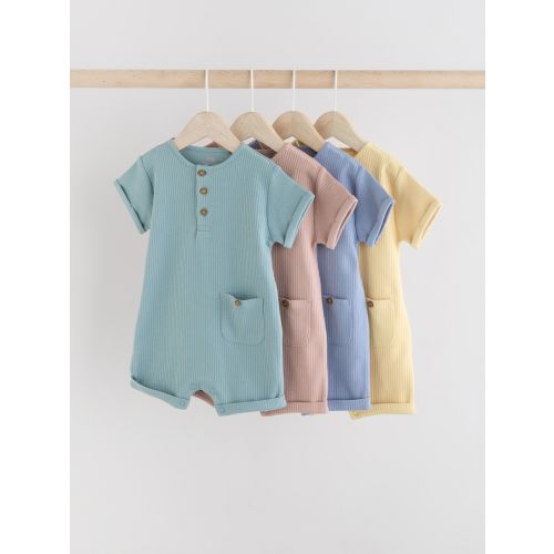 Minerals Plain Baby Jersey Rompers 4 Pack