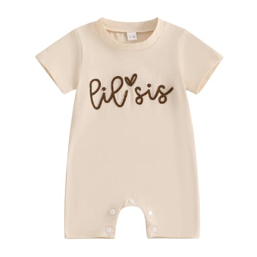 YINGISFITM Little Brother Little Sister Newborn Outfit Long Sleeve Sweatshirt Romper Infant Baby Girl Boy Clothes Fall Winter
