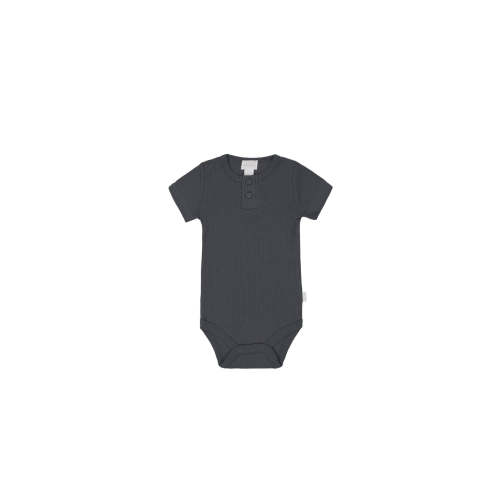 Organic Cotton Modal Darcy Rib Tee Bodysuit - Icelandic Marle – Jamie Kay USA