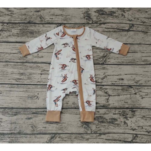 Duck white & tan zippy - Preorder