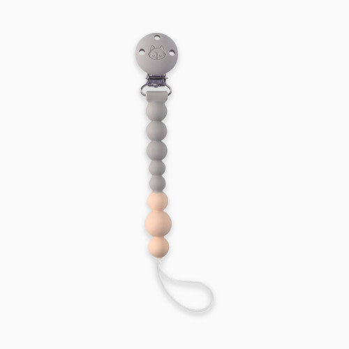 Loulou Lollipop Pacifier Clip - Grey