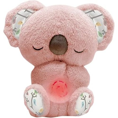 Arrily Calming Otter for Adults, Breathing Otter, Anxiety Relief Otter,Relief Koala, Breathing Otter Sleep Buddy, Sleepy Koala with Music Lights & Rhythmic Breathing Motion (Pink)