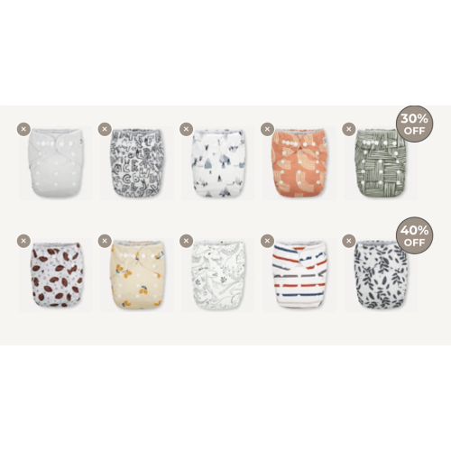 Pick Your Own Pack (10) – Nora's Nursery Pocket Diapers w/ Bamboo Inserts
