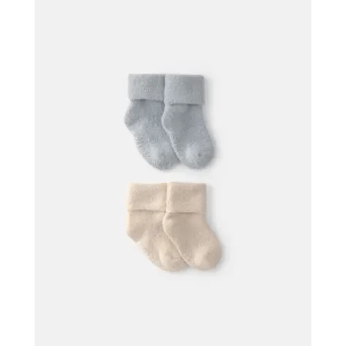 Baby 4-Pack Baby Booties - Blue/Ivory | Carter's