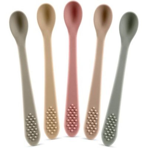 Baby Spoons - Infant Spoons First Stage - Silicone Baby Spoon For Self Feeding - First Stage Baby Feeding Spoon Set Gum Friendly - Bpa Free
