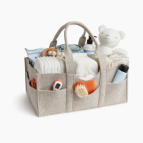Sprucely Felt Diaper Caddy - Heather Oat, Large