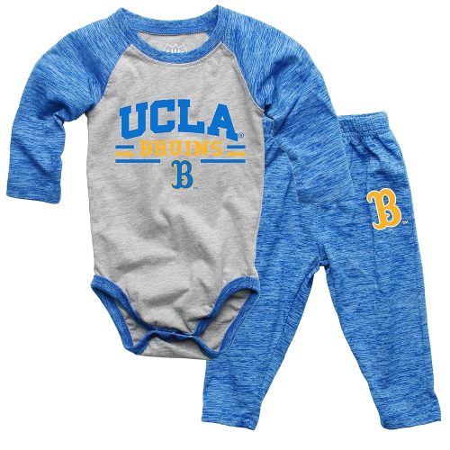 Wes and Willy Baby College Sports Fan Long Sleeve One Piece and Pant Set
