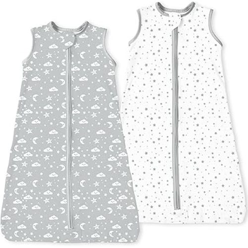 Sleep Sack 0-6-12-18-24 Months, Premium Breathable Wearable Blanket Sleeping Bag 0.5TOG 1.0TOG for Baby Girl Boy