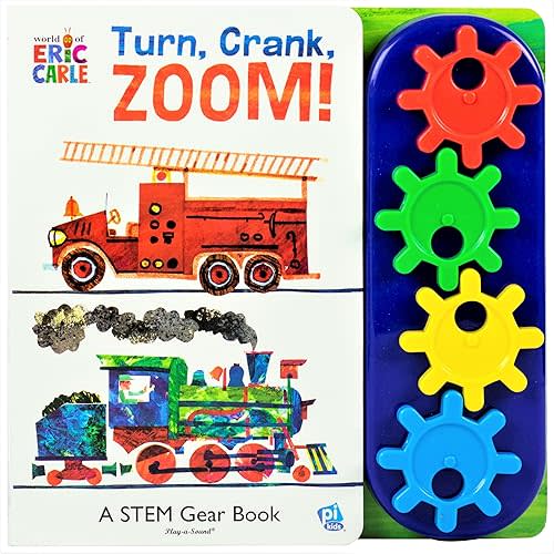 World of Eric Carle, Turn, Crank, Zoom! A STEM Gear Sound Book - PI Kids Board book – Sound Book, September 1, 2018