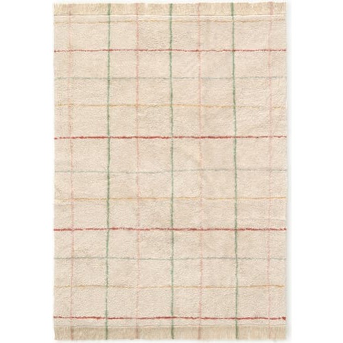Color Lines Cotton Blend Washable Play Rug, Large
