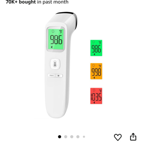 No-Touch Thermometer for Adults and Kids, Accurate Digital Baby Thermometer, Fever Alarm & Silent Mode, 2 in 1 Forehead & Object Mode