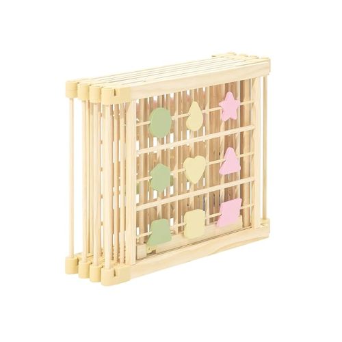 ZETY Natural Wood Baby Playpen – 8 or 10 Panel Foldable Play Yard with Door Panel and Built-in Toys, CPC Certified & SGS Tested