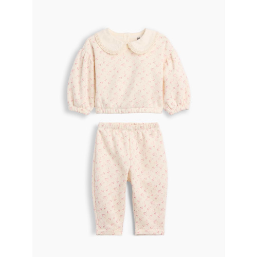 Baby VintageSoft Lace-Collar Sweat Set
