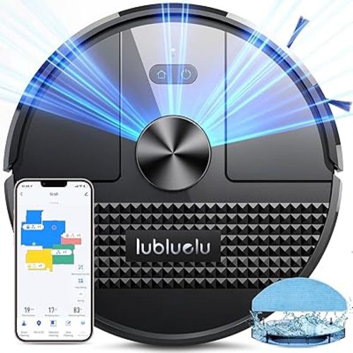 Lubluelu Robot Vacuum and Mop Combo, 4500Pa Robot Vacuum Cleaner, LiDAR Navigation, Smart No-Go Zones, WiFi/App/Alexa, Robotic Vacuums with Mapping, Auto Vacuum Robot for Pet Hair, Carpet, Hard Floor