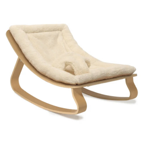 Levo Beech Wood Baby Bouncer | Ecru