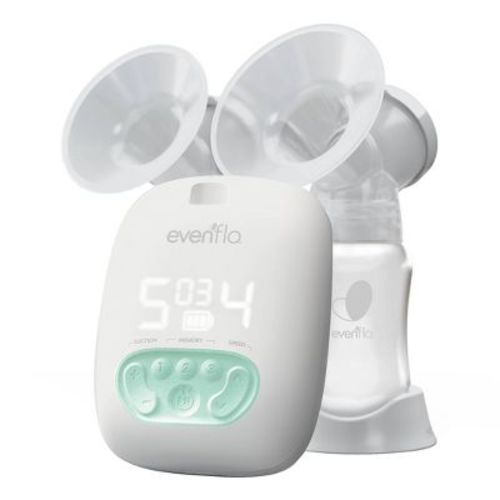 Evenflo Pocket Double Electric Portable Breast Pump: Adjustable Speed, Includes Battery Pack, Milk Storage Bottles