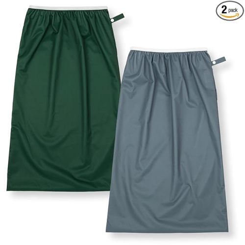 Nora's Nursery Pail Liner for Cloth Diapers - Reusable and Washable - Fits all Standard Diaper Pails - Waterproof Pail Liner with Strap for Diaper Pails, Laundry & Kitchen Garbage Cans (Forest - 2 Pk)