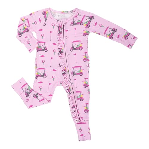LollyBanks Baby Pajamas, Long Sleeve Baby Romper with 2-Way Zipper, 95% Viscose from Bamboo and 5% Spandex, Infant Sleepers