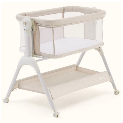 HARPPA Cuddly Sway | 3-in-1 Rocking Baby Bassinet & Bedside Sleeper with Anti-Reflux Mattress for Newborns | Attaches to Bed, Adjustable Height, Tool-Free Setup, Portable Wheels, CPSC Certified, Gentle Rocking Motion | Ideal for Infants, Safe Co-Sleeping