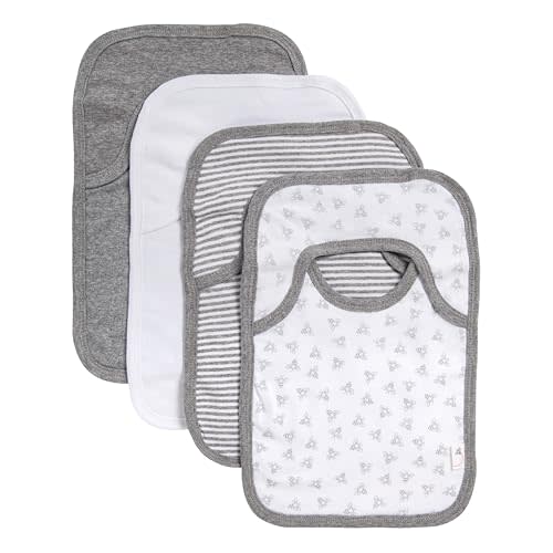 Burt's Bees Baby Unisex Baby Bibs, Lap Shoulder Drool Cloths