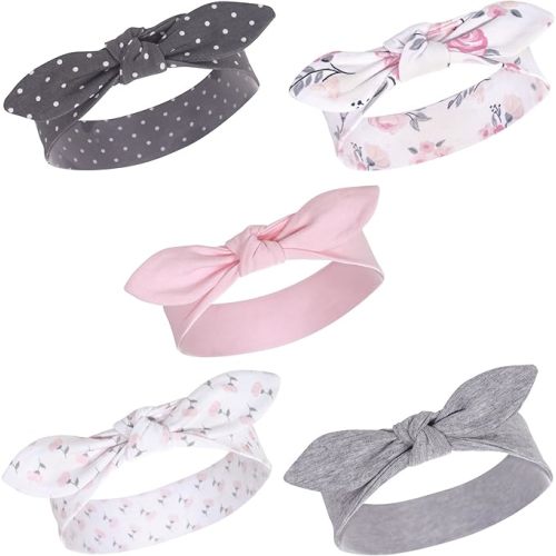 Hudson Baby Cotton and Synthetic Headbands, Size 0-24 Months