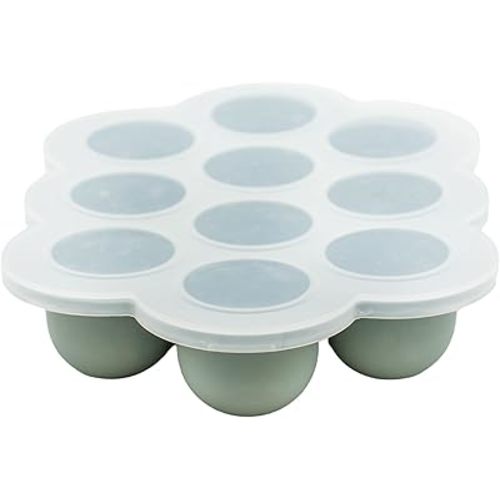 WeeSprout Silicone Baby Food Freezer Tray with Clip-on Lid - Perfect Storage Container for Homemade Baby Food, Vegetable & Fruit Purees, and Breast Milk