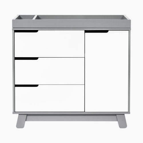 babyletto Hudson 3-Drawer Changer Dresser - Grey/White