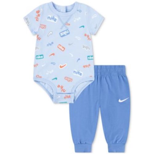 Baby Printed Bodysuit & French Terry Pants, 2 Piece Set