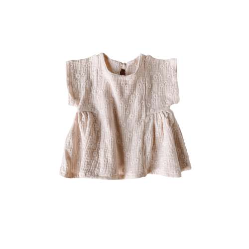 Malia baby dress / embroidered ecru