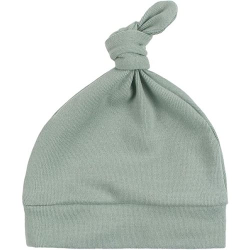 JANGANNSA Newborn Baby Hat Infant Baby Boys Beanie Top Knot Stretchy Hats for Girls 100% Organic Cotton