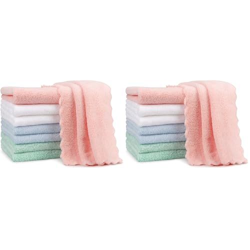 Orighty Burp Cloths, Super Soft & Highly Absorbent Coral Fleece, 20 x 10 Inch Gentle & Large Burp Rugs for Baby Sensitive Skin - Burping Cloths for Newborn Essential, 16 Pack