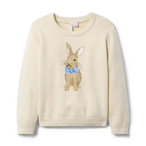 Boy Fluffy Bunny Heather The Bunny Sweater by Janie and Jack