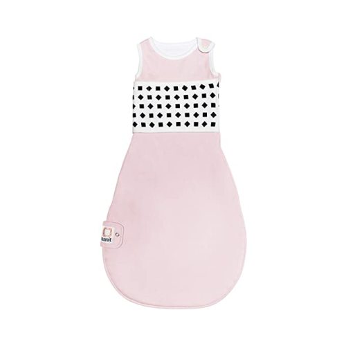 Nanit Breathing Wear Sleeping Bag – 100% Cotton Baby Sleep Sack - Works with Nanit Pro Baby Monitor to Track Breathing Motion Sensor-Free, Real-Time Alerts, Size Medium, 6-12 Months, Blush Pink