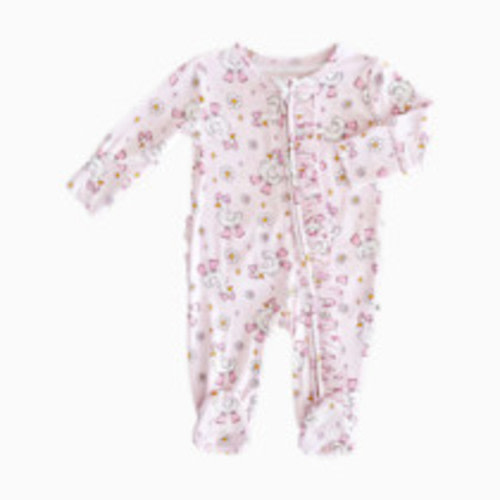 Caden Lane Ruffle Zipper Footie - Silly Goose, 0-3 M