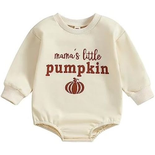 FYBITBO Newborn Halloween Outfit Girl Boy Spooky Season Romper Bubble Sweatshirt Bodysuit Fall Halloween Baby Clothes