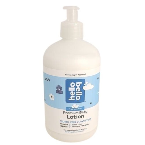 Hello Bello Premium Baby Lotion Vegan and Cruelty Free Fragrance Free 16 FL Oz