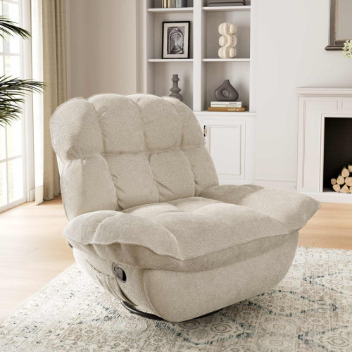 Brayden Studio® Debaroh 44.09'' Wide Tufted Chenille Swivel Recliner & Reviews | Wayfair