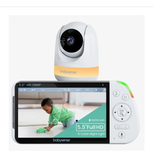 Babysense MaxView: 1-Camera Split-Screen HD Video Baby Monitor