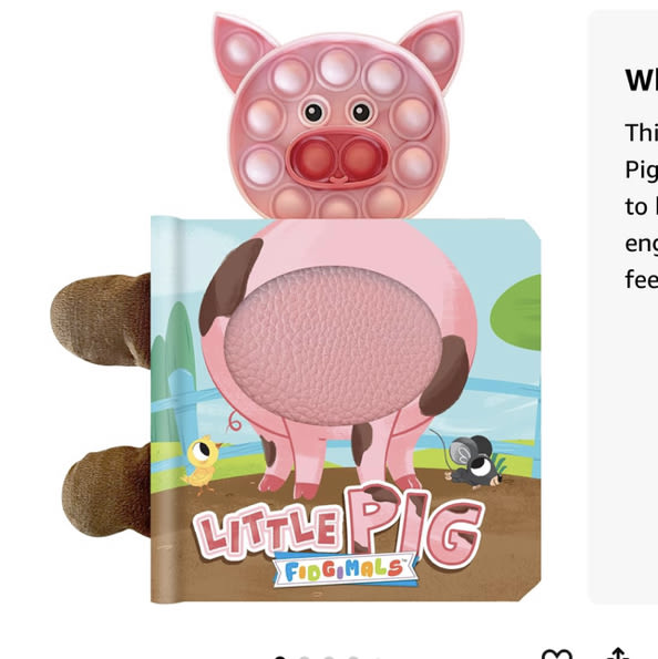 Fidgimals Little Pig Animal Farm Baby Book | Educational Children's Books, Sensory Board Book with Pop It Fidget Toys, Perfect Sensory Toys for ... Books with Sensory Fidget Popper Animals)