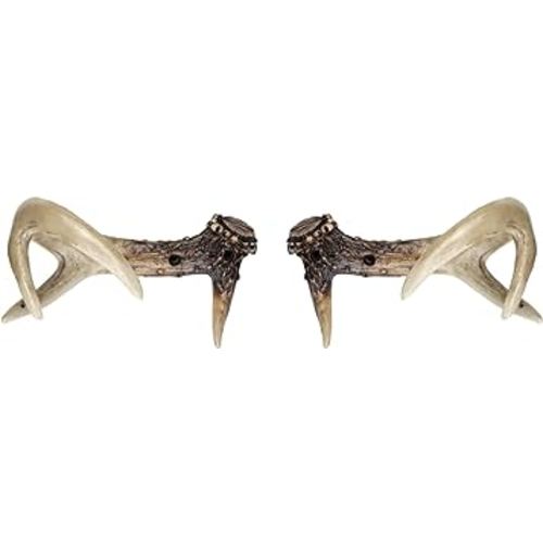 Faux Deer Antler Curtain Holdbacks, Cabin Drape Hooks, Rustic Home Decor, 2 Hooks