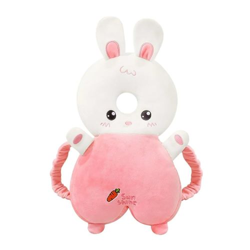 PandaEar Baby Head Protection Backpack, Walker Head Protector Toddler, Adjustable Baby Head Protection Backpack Wear Safety Pad, Soft & Comfortable (Pink Rabbit)