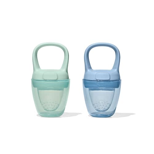 OXO Tot Silicone Self-Feeder 2 Pack - Opal and Dusk