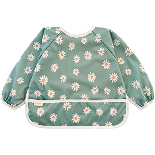 Torange Baby Bib, Long Sleeve Bib for Toddler, Waterproof Bibs for Baby, Baby-Led Weaning Smock, Machine Washable Feeding Bib