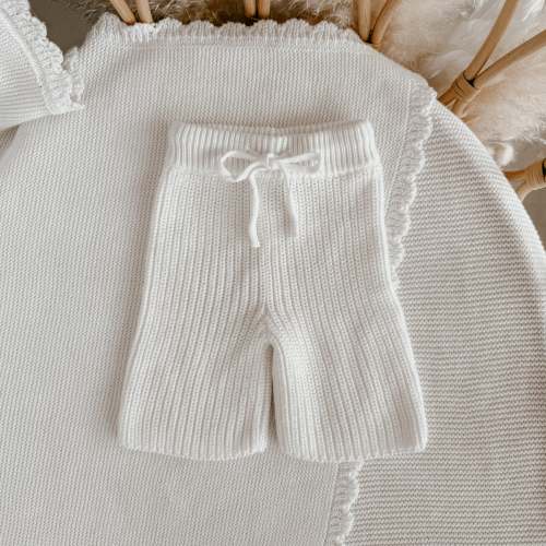 Crop Knit Pants - Milk