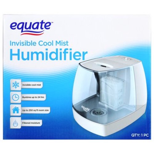Equate Invisible Cool Mist Humidifier, Requires Filter, 1.1 Gallon HSA/FSA Eligible
