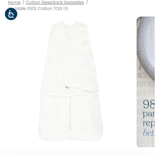 Cream Cotton Baby Swaddle - Newborn | HALO