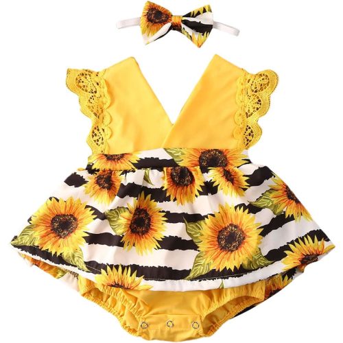 Baby Girl Romper Dresses Newborn Floral Summer Clothes Set Infant Backless One Piece Bodysuit Jumpsuit 3-24 months