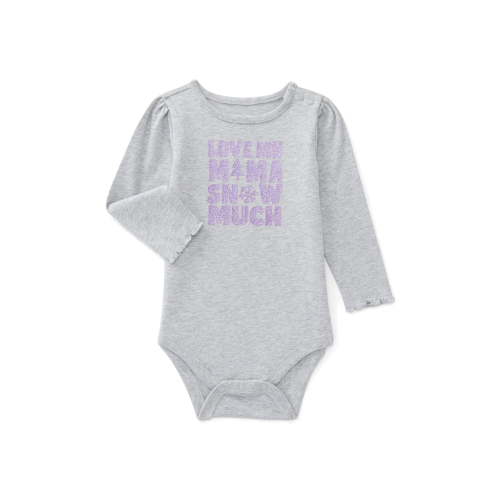 Garanimals Baby Girls Graphic Bodysuit with Long Sleeves, Sizes 0M-24M