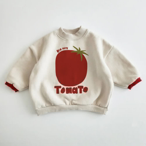 HAPPY TOMATO Baby White Sweatshirt